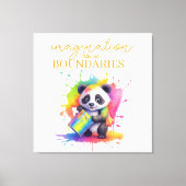 Imagination Has No Boundaries — Kids’ Room Poster Canvas Afdruk (Voorkant)