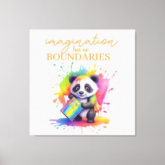 Imagination Has No Boundaries — Kids’ Room Poster Canvas Afdruk (Voorkant)