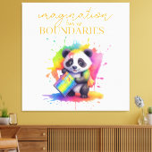Imagination Has No Boundaries — Kids’ Room Poster Canvas Afdruk (Insitu (Woonkamer))