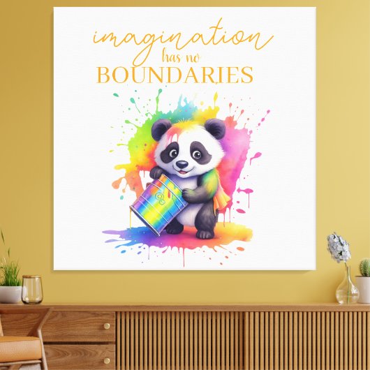 Imagination Has No Boundaries — Kids’ Room Poster Canvas Afdruk (Insitu (Woonkamer))