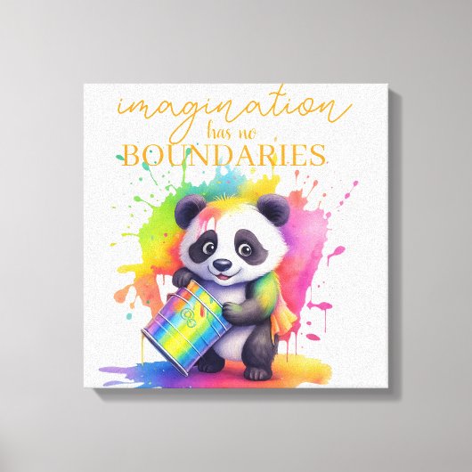 Imagination Has No Boundaries — Kids’ Room Poster Canvas Afdruk (Voorkant)