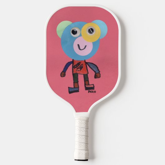 Imagination Man- Kids Art for CHOC Pickleball Paddle (Achterkant)
