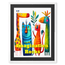 Imagination Rocks: Kid's Jungle Abstract Poster