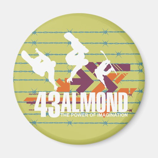 Imagination Snowboarden T-shirts en geschenken Magneet (Voorkant)