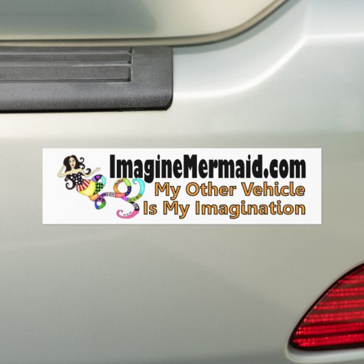 ImaginationMermaid.com-Bumpersticker Bumpersticker (Op auto)