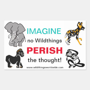 IMAGINE - Afrika - Wildlife - Natuur - Conservatie Rechthoekige Sticker