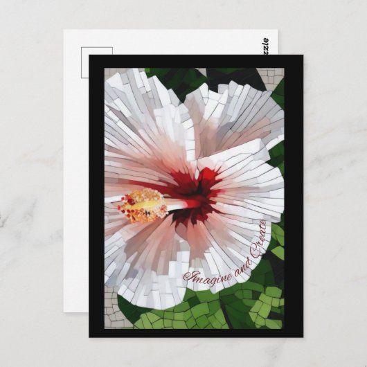 Imagine and Create Mosaic Flower Postcard Briefkaart (Voorkant / Achterkant)