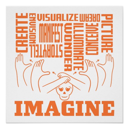 Imagine - ASL Design Perfect Poster (Voorkant)