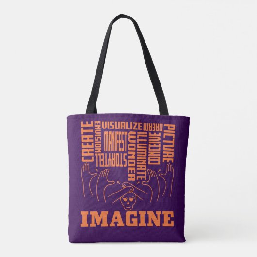 Imagine - ASL Design Tote Bag (Achterkant)
