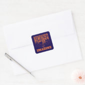 Imagine - ASL Design Vierkante Sticker (Envelop)