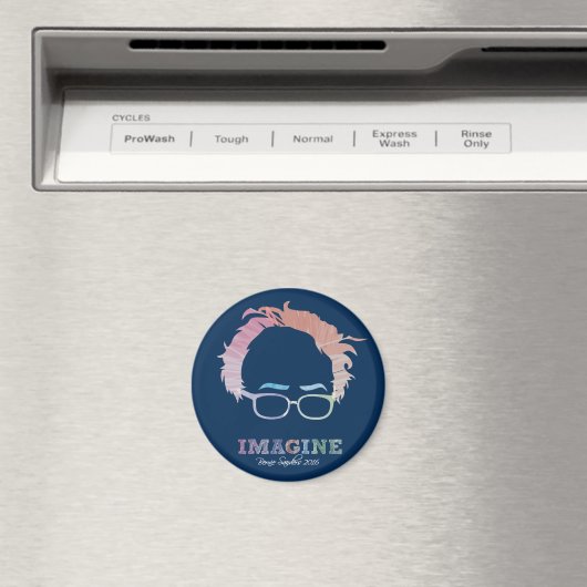 Imagine Bernie Sanders 2016 - waterverven Magneet (Insitu (Vaatwasser))