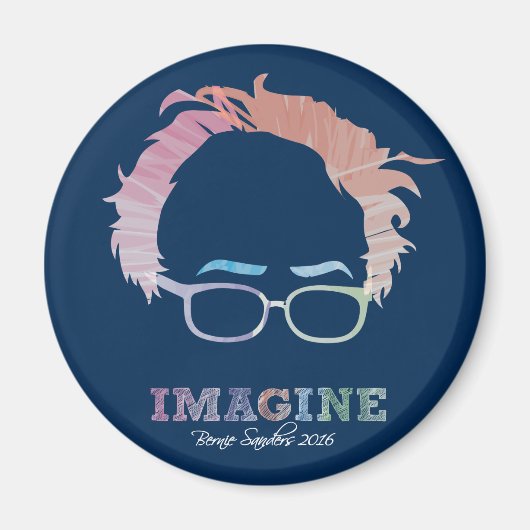 Imagine Bernie Sanders 2016 - waterverven Magneet (Voorkant)
