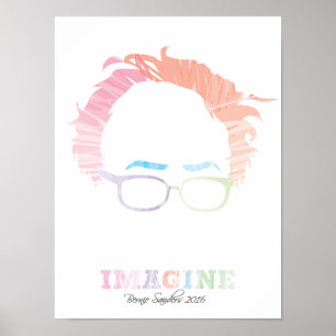 Imagine Bernie Sanders 2016 - waterverven Poster