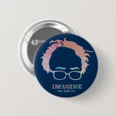 Imagine Bernie Sanders 2016 - waterverven Ronde Button 5,7 Cm (Voorkant /achterkant)