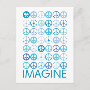 IMAGINE - Blauwe internationale vredessignalen Briefkaart