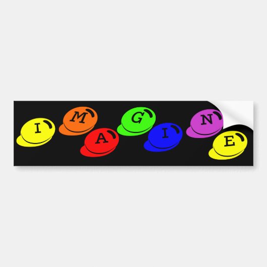 Imagine Bumpersticker (Voorkant)