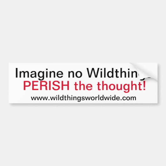 IMAGINE - Bumpersticker (Voorkant)