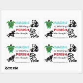 IMAGINE-Conservatie Bedreigde dieren - Wildlife Rechthoekige Sticker (Vel)