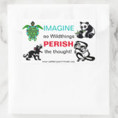 IMAGINE-Conservatie Bedreigde dieren - Wildlife Rechthoekige Sticker (Tas)
