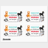 IMAGINE - Dierenvriend - Bedreigde diersoorten - N Rechthoekige Sticker (Vel)