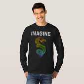 Imagine Fantasy Dragon Retro Tribal T-shirt (Voorkant volledig)