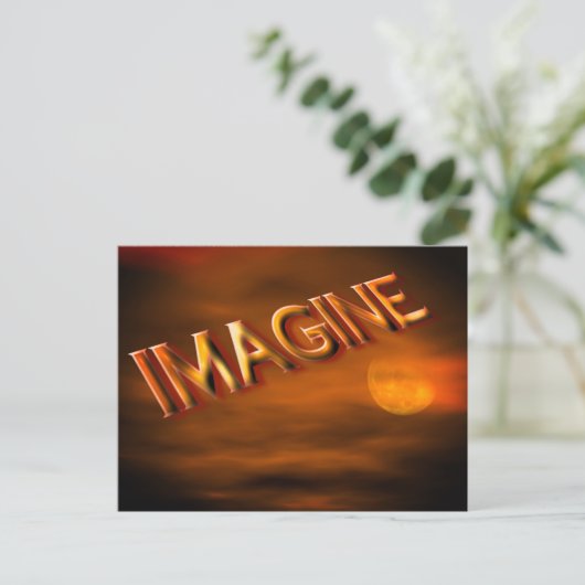 Imagine Fantasy Sky Inspirerend Briefkaart (Staand voorkant)