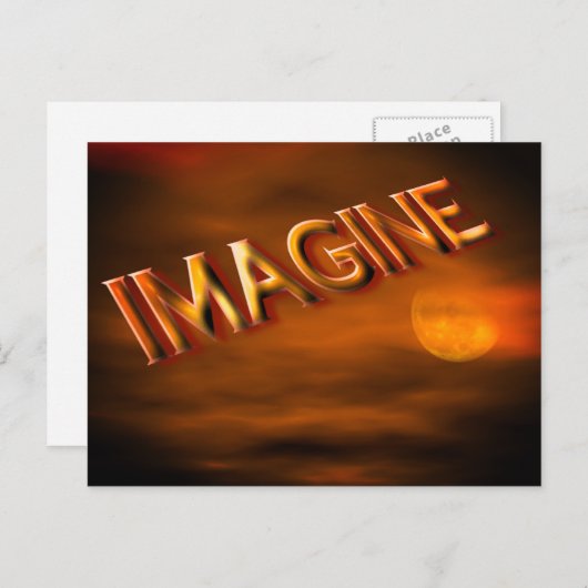 Imagine Fantasy Sky Inspirerend Briefkaart (Voorkant / Achterkant)
