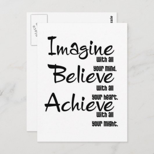 IMAGINE GELOOFT TE BEREIKEN MET AL JE MINDERHEIDSH BRIEFKAART (Voorkant / Achterkant)