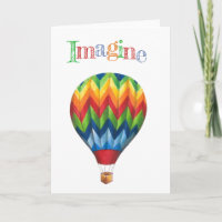"Imagine" Heet Luchtballon wenskaart