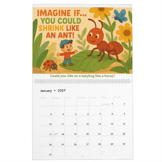 Imagine If… Kids’ Creative Imagination Calendar Kalender (Jan 2027)