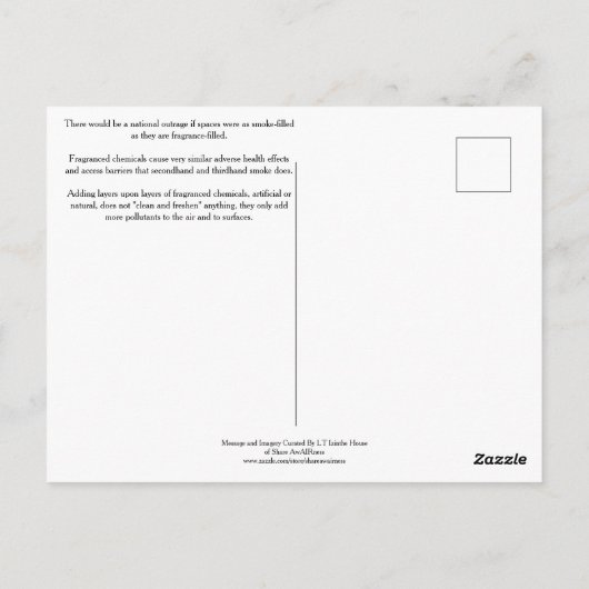 Imagine If Scented Products Were Lit Cigarettes Briefkaart (Achterkant)