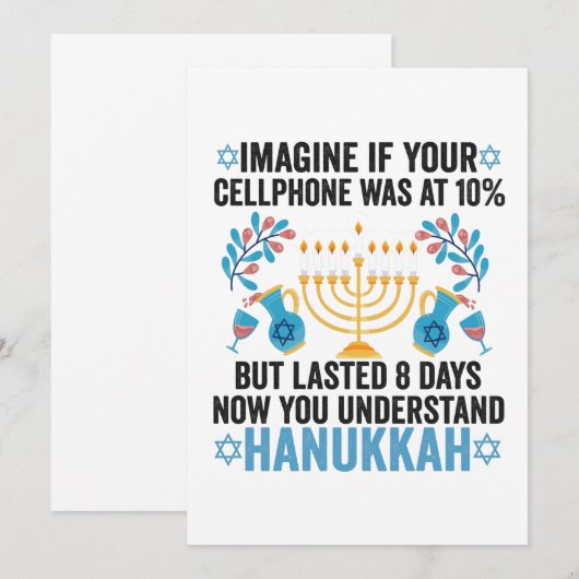 Imagine If Your Cell Phone Was At 10% But Lasted 8 Bedankkaart (Voorkant / Achterkant)