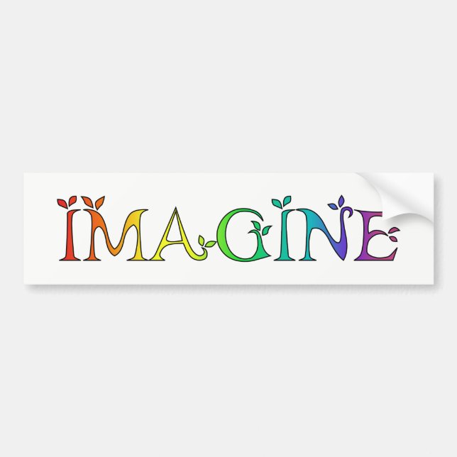 IMAGINE Inspirerend Bericht Bumpersticker (Voorkant)