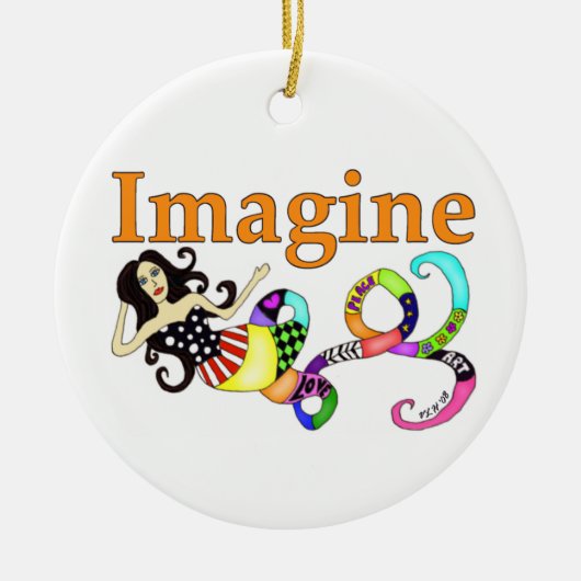 Imagine Mermaid Keramisch Ornament (Voorkant)