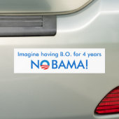 iMAGINE MET BOB. VOOR 4 JAAR Bumpersticker (Op auto)