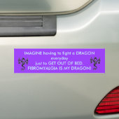 IMAGINE moet een DRAGON bestrijden Bumpersticker (Op auto)