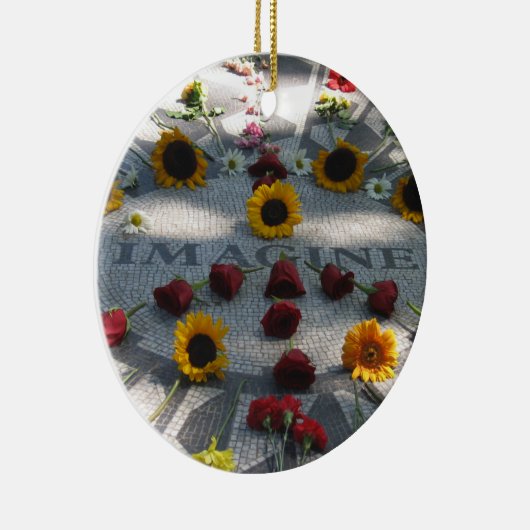 IMAGINE Mosaic, Strawberry Fields, NY - Keramisch Ornament (Rechts)