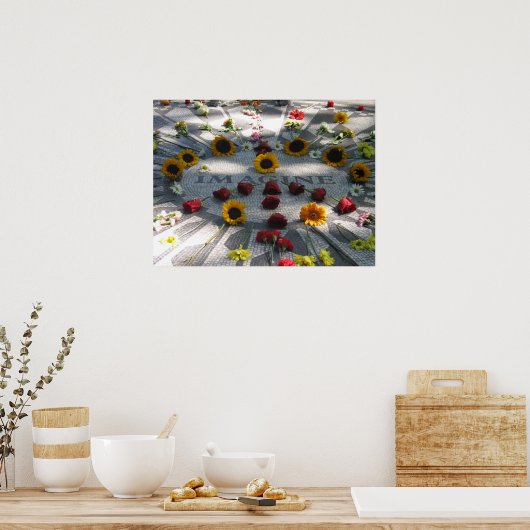 IMAGINE Mosaic, Strawberry Fields, NY - poster (Keuken)