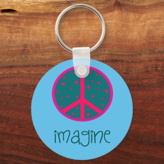 Imagine Peace Star Sleutelhanger (Achterkant)