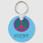 Imagine Peace Star Sleutelhanger (Achterkant)
