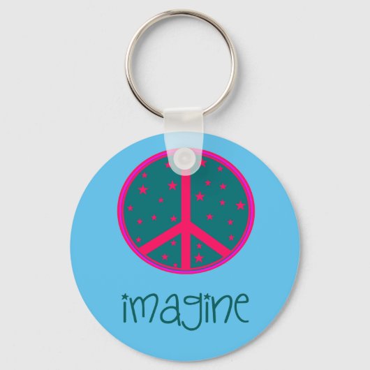 Imagine Peace Star Sleutelhanger (Achterkant)