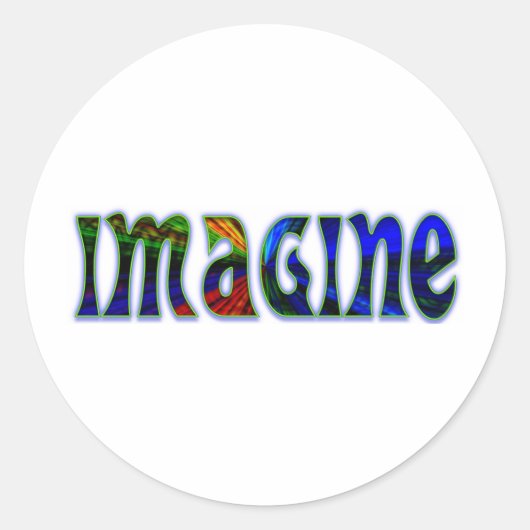 Imagine Ronde Sticker (Voorkant)