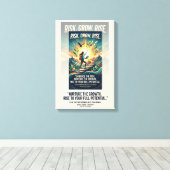 Imagineer Bouw Bereik Motiverende Poster Canvas Afdruk (Insitu (Houten vloer))