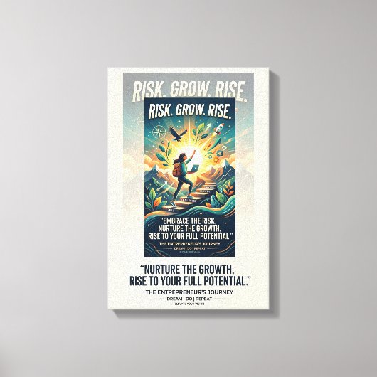 Imagineer Bouw Bereik Motiverende Poster Canvas Afdruk (Voorkant)