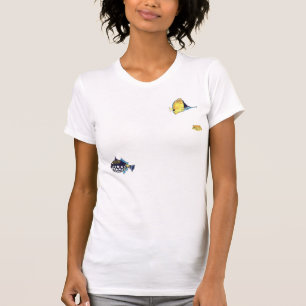 Imaginoceaan Twee-ziende Cartoons vissen T-shirt