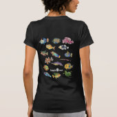 Imaginoceaandonker: tweekleppige Cartoon vis T-shirt (Achterkant)