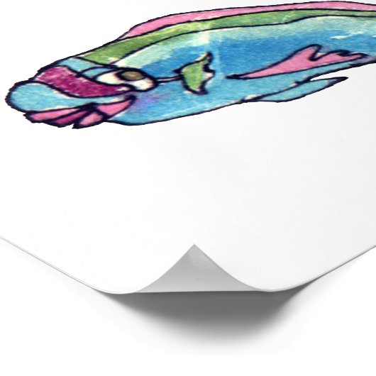 ImaginOcean Cartoon Fish Art Poster (Hoek)