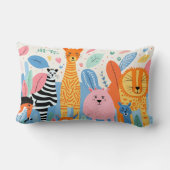 Imagische beesten met natuur doodles kussen (Achterkant)