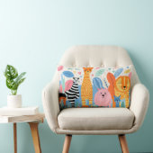 Imagische beesten met natuur doodles kussen (Stoel)