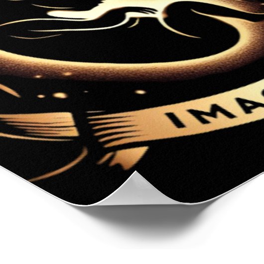 Imago Dei Afbeelding van God Baby in baarmoeder zw Poster (Hoek)